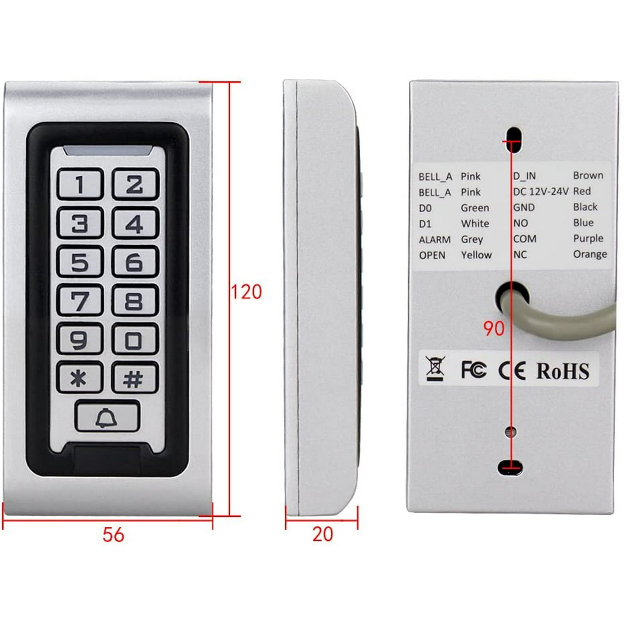 BELL IP68 Waterproof RFID Card & Password Door Access Control Door Strike Lock BELL IP68 Waterproof RFID Card & Password Door Access Control Door Strike Lock
